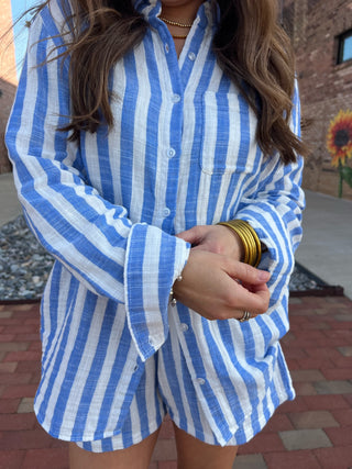 Z Supply | Saturdays Stripe Shirt White/Blue