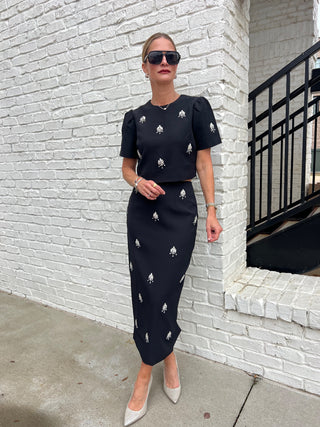 The Plaza Rhinestone Skirt Set