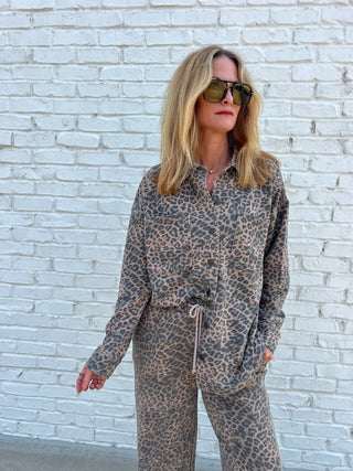 Z Supply | All Day Leopard Jacket Desert Tan
