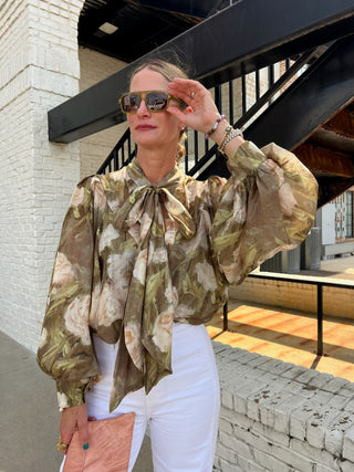 Evermore Abstract Floral Blouse