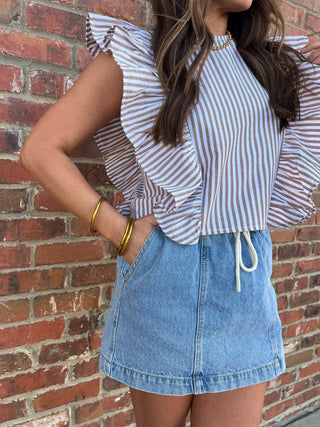 Deluc | Cesar Top Stripe Tan
