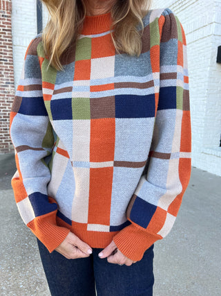 THML | Lina Colorblocked Knit Sweater
