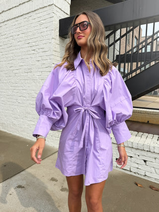 Remi Mini Shirt Dress  | Lavender