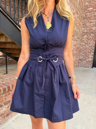 TCEC | Midnight Muse Belted Mini Dress