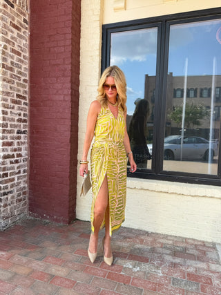 LUCY PARIS | Lara Faux Wrap Skirt
