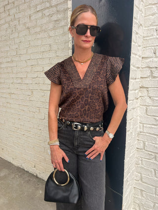 THML | Wild Side Flutter Top