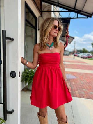 Needii | Mavis Tube Mini Dress Red