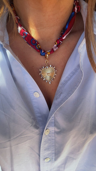 The Hannah Heart Scarf Necklace