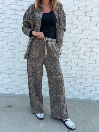 Z Supply | Hunter leopard Knit Pants Desert Tan