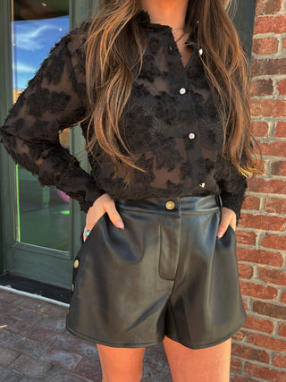 Billie Faux Leather Shorts
