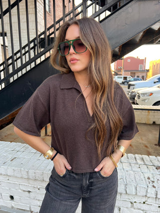 Portland Polo Knit Brown
