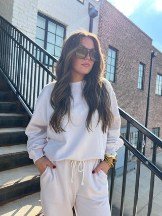 Z Supply | Boyfriend Cotton Sweatshirt Lavender Ice