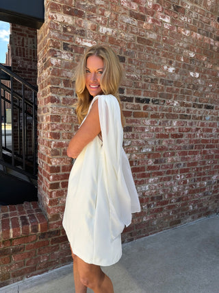 ENTRO | Nicoel Drape Dress Cream
