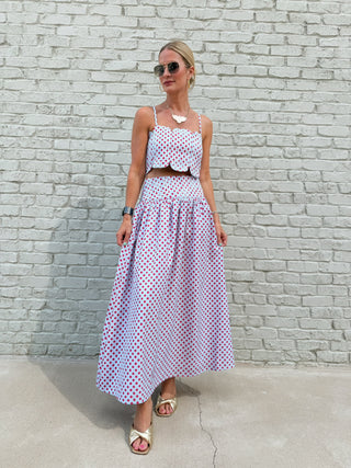 BABY PINK | Harper Polka Dot Maxi Set