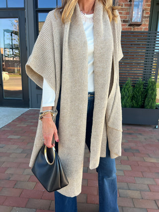 Sage The Label | Brienne Scarf Cardigan Taupe
