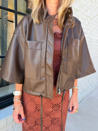 Remi Leather Jacket Chocolate