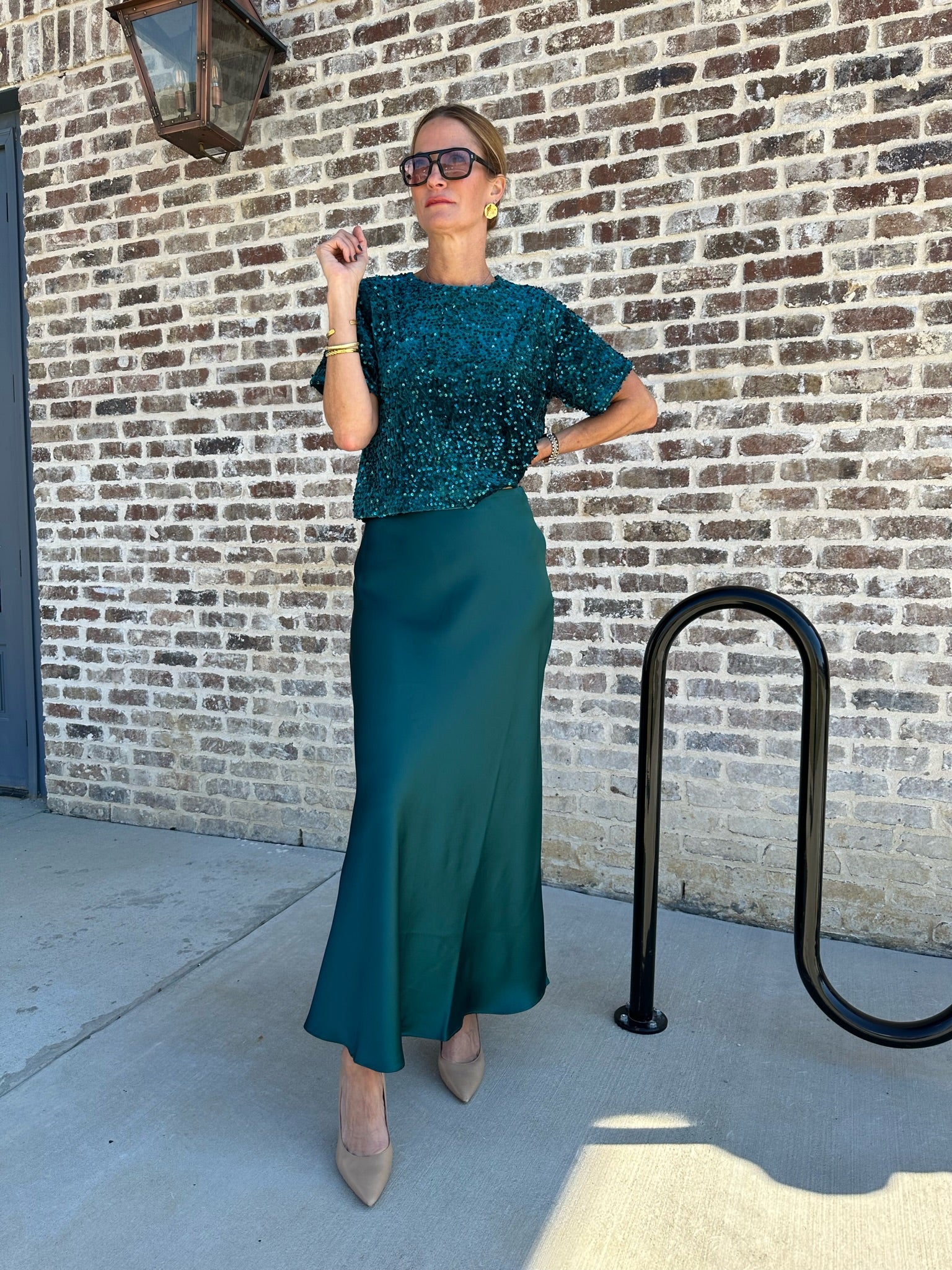 Steve Madden Jeannie Skirt Deep Teal