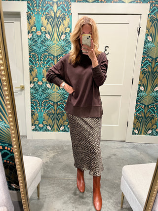 Z Supply | Sable Rib Sweatshirt Chocolate Cherry