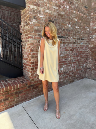 ENTRO | Nicoel Drape Dress Lemon