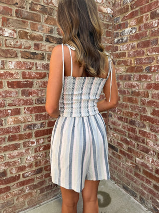 Sadie & Sage | Sweetgrass Stripe  Romper