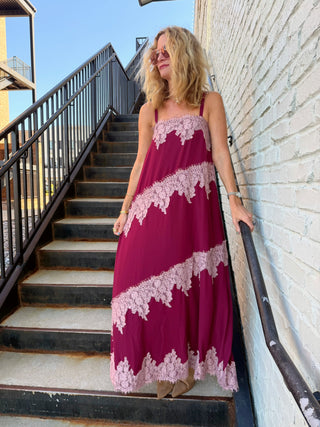 Escape Maxi Dress Burgundy