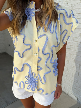 THML | The Riviera Embroidered Top