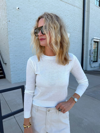 Olivaceous Georgia Sweater Cream