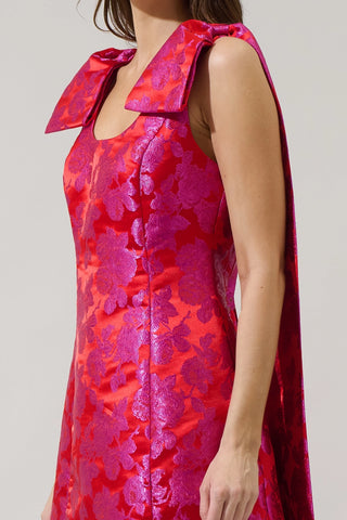 Sugarlips | Duson Floral A-Line Mini Dress Pink-Red