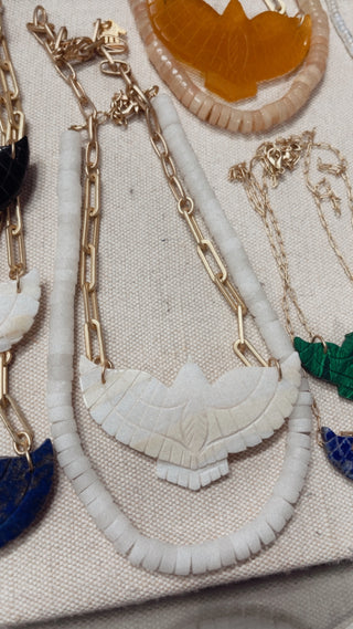 Amulet Brave Design |  Large Stone Thunderbird Necklace