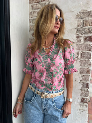 Entro | Tea Party Top Pink