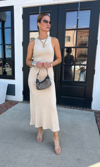 Deluc | Joana Knit Dress Ecru Melange