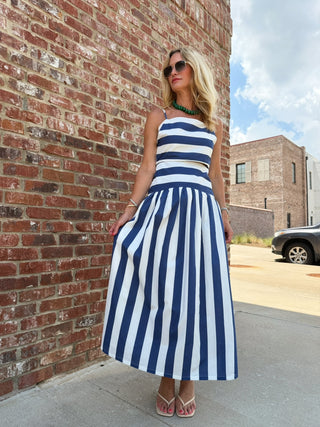 TCEC | The Tara Stripe Set - Navy