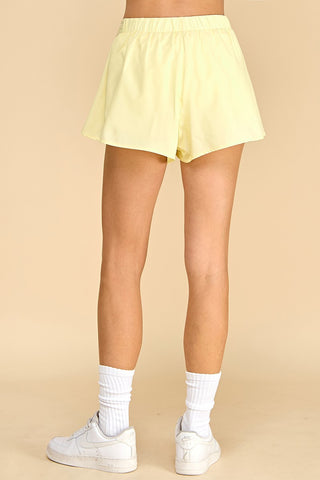 30a Array | Pretty Follies | Zinnia Elastic Rear Waistband Short Yellow