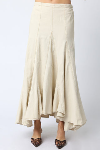 Olivaceous | Sallie Maxi Skirt Natural