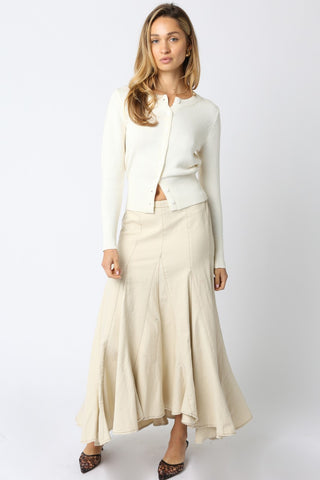 Olivaceous | Sallie Maxi Skirt Natural
