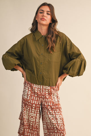 &Merci | Payten Bubble Blouse Olive