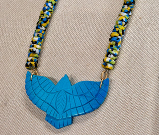 AMULET | African Beads + Large Stone Thunderbird