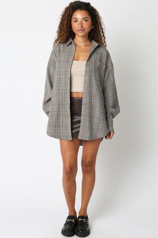 Olivaceous | Sonia Checkered Shirt Brown Blue