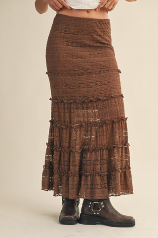 &Merci | Selena Mermaid Midi Skirt Mocha Brown