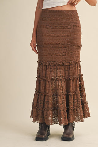 &Merci | Selena Mermaid Midi Skirt Mocha Brown