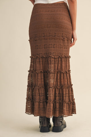 &Merci | Selena Mermaid Midi Skirt Mocha Brown