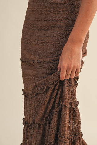 &Merci | Selena Mermaid Midi Skirt Mocha Brown