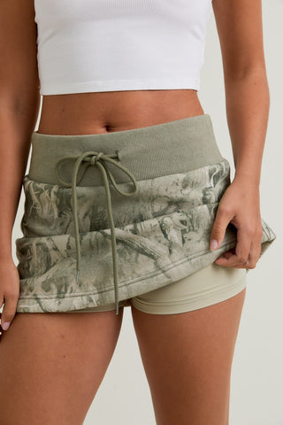 Le Lis | Blair Tree Camo Skort Sage Camo