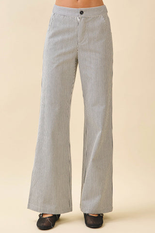 Striped pants worn by a person 