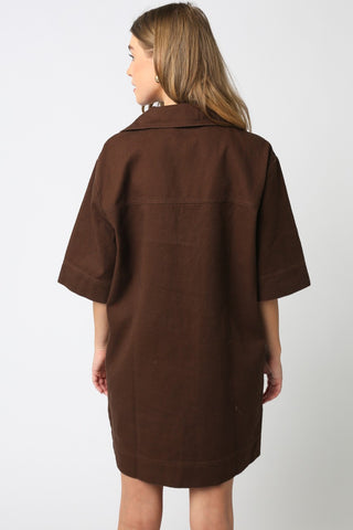 Olivaceous | Lily Pocket Dress Brown