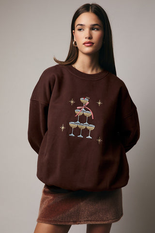 Le Lis | Holiday Embo Sweatshirt Coco