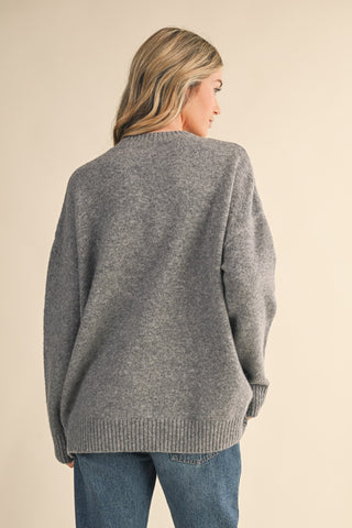 &Merci | Teddy Bear Pullover Sweater H Grey