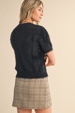 &Merci | Diane Mohair Sweater Cardigan Black