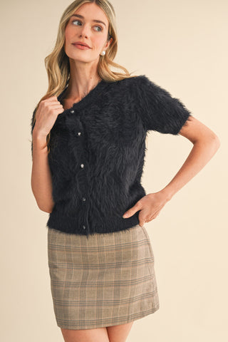 &Merci | Diane Mohair Sweater Cardigan Black