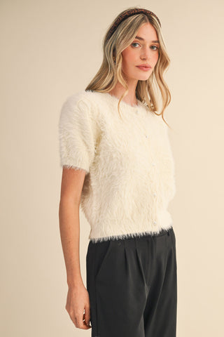&Merci | Diane Mohair Sweater Cardigan Cream